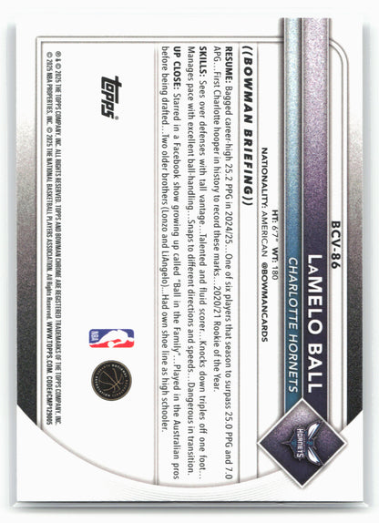 2025-26 Bowman #BCV-86 LaMelo Ball Chrome