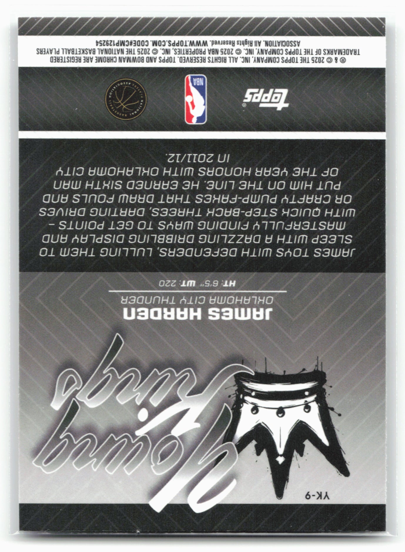 2025-26 Bowman #YK-9 James Harden Young Kings