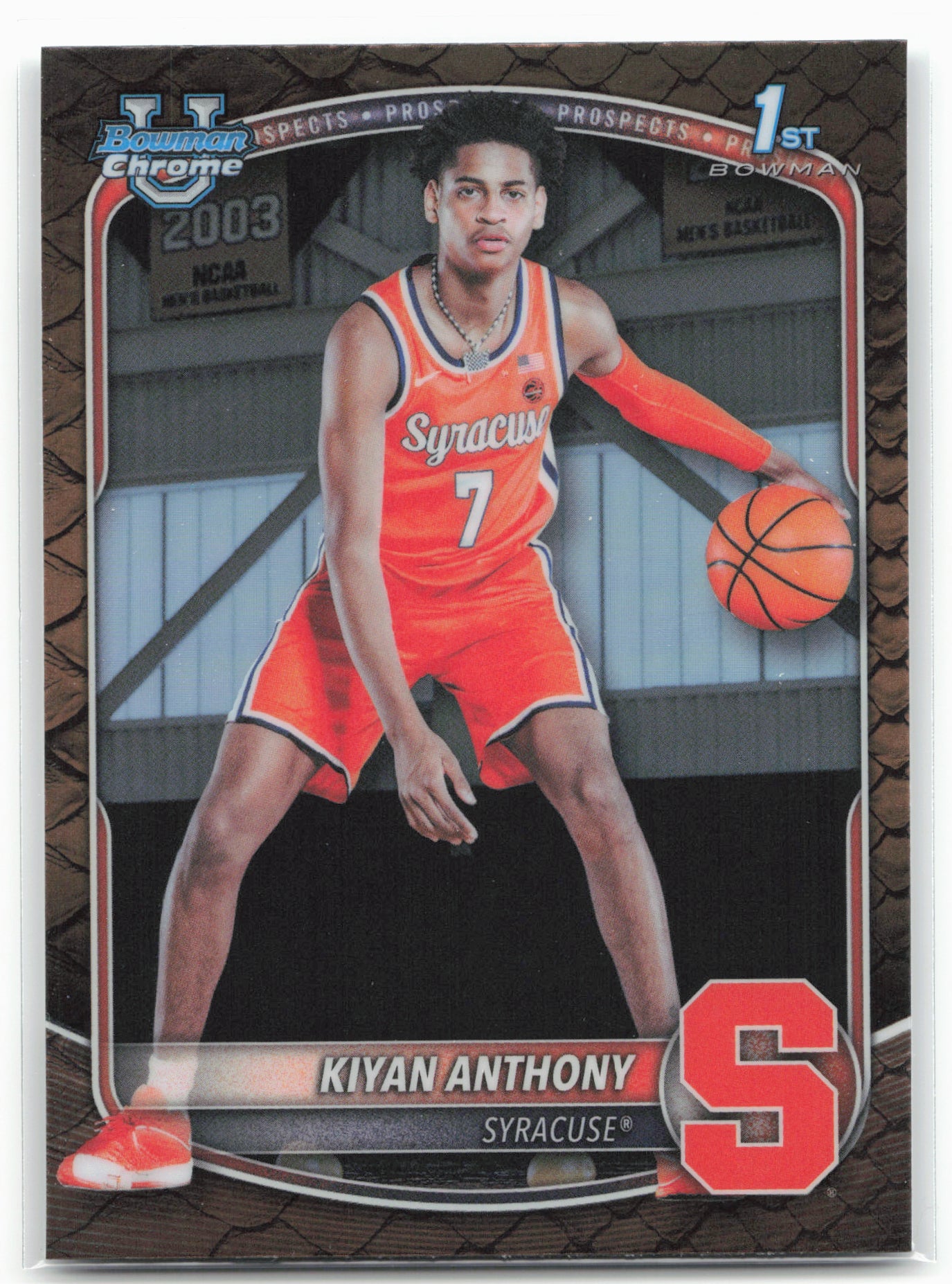 2025-26 Bowman #BCP-4 Kiyan Anthony Chrome Prospects Reptilian Refractor