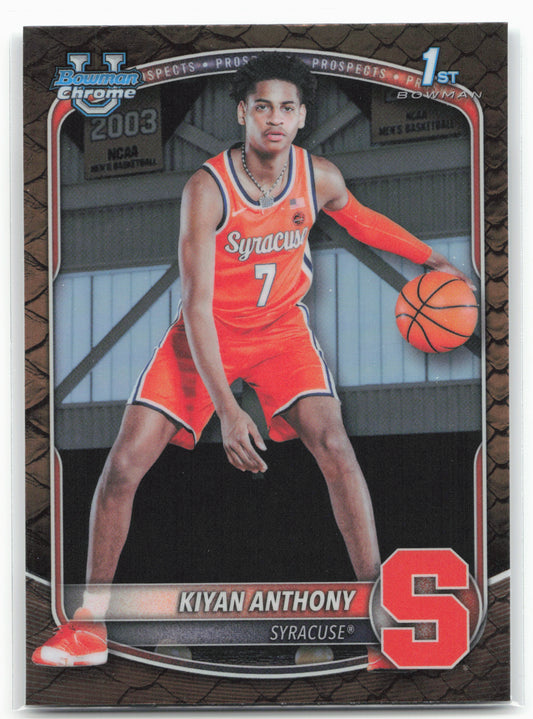2025-26 Bowman #BCP-4 Kiyan Anthony Chrome Prospects Reptilian Refractor