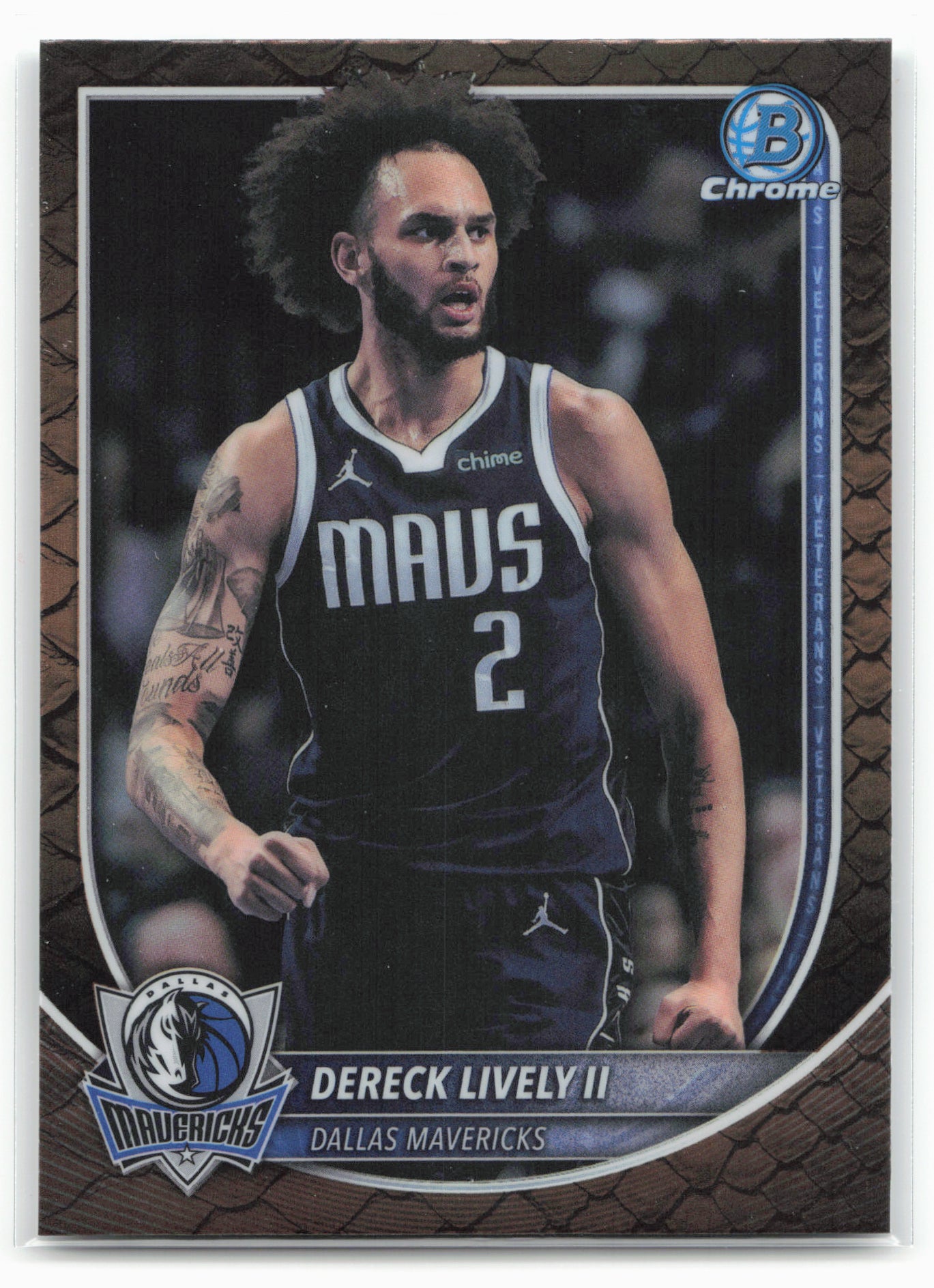 2025-26 Bowman #BCV-198 Dereck Lively II Chrome Reptilian Refractor