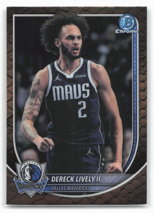 2025-26 Bowman #BCV-198 Dereck Lively II Chrome Reptilian Refractor