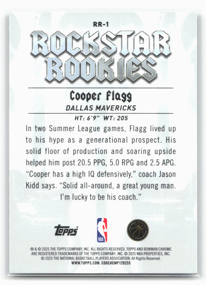 2025-26 Bowman #RR-1 Cooper Flagg Rockstar Rookies
