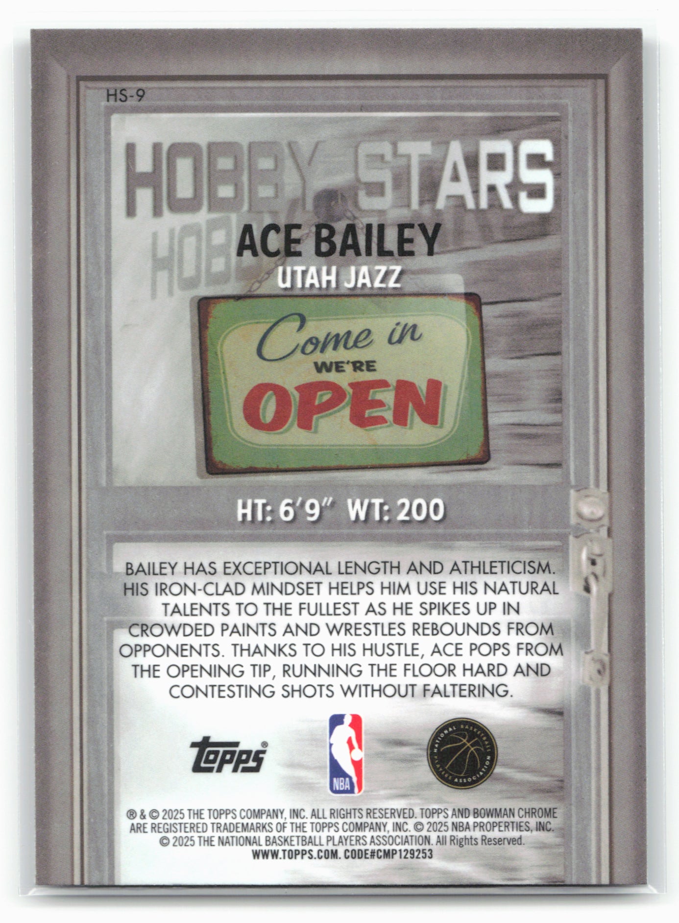 2025-26 Bowman #HS-9 Ace Bailey Hobby Stars