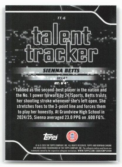 2025-26 Bowman #TT-6 Sienna Betts Talent Tracker
