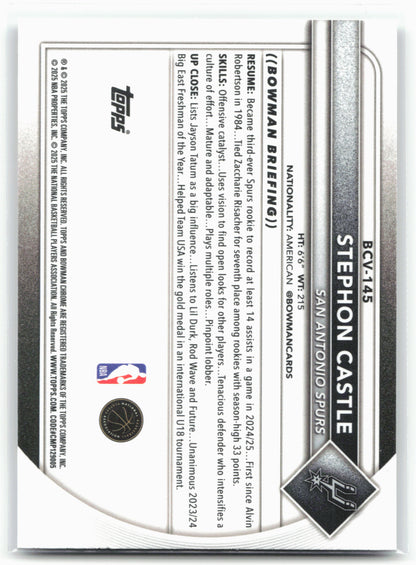 2025-26 Bowman #BCV-145 Stephon Castle Chrome