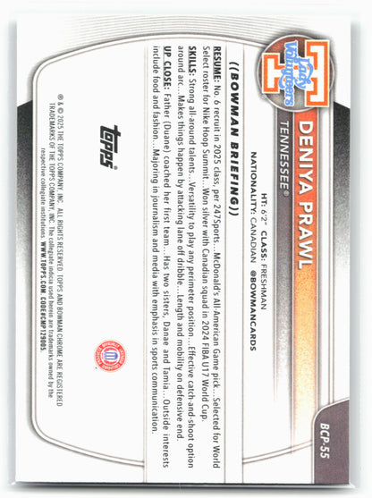 2025-26 Bowman #BCP-55 Deniya Prawl Chrome Prospects