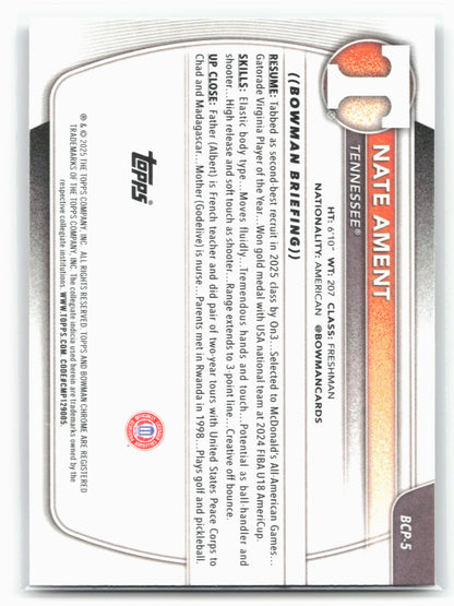2025-26 Bowman #BCP-5 Nate Ament Chrome Prospects