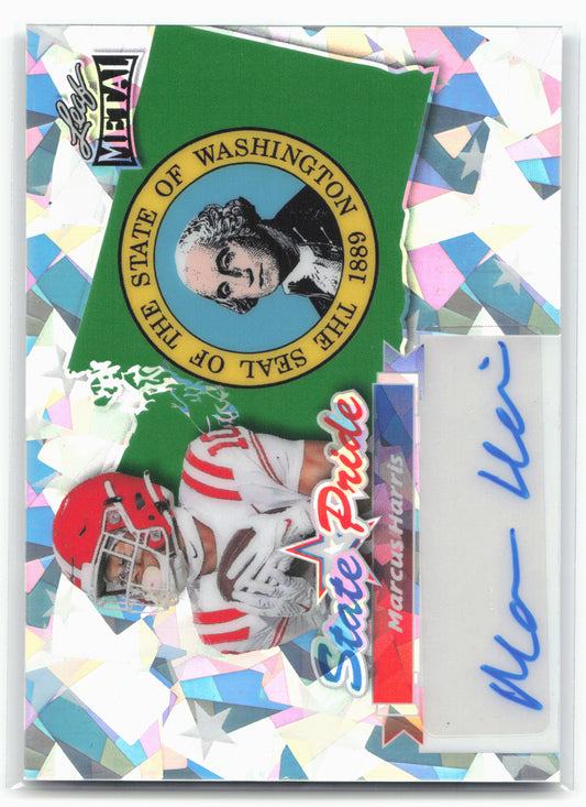 2025 Leaf Metal #SP-MH1 Marcus Harris State Pride Crystal Silver #/10