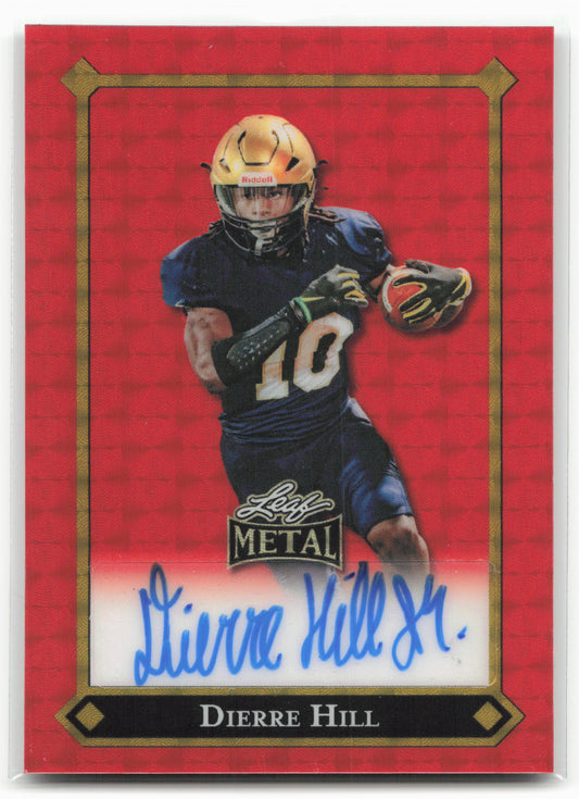 2025 Leaf Metal #92L-DH2 Dierre Hill 92 Red Flood Auto #/1