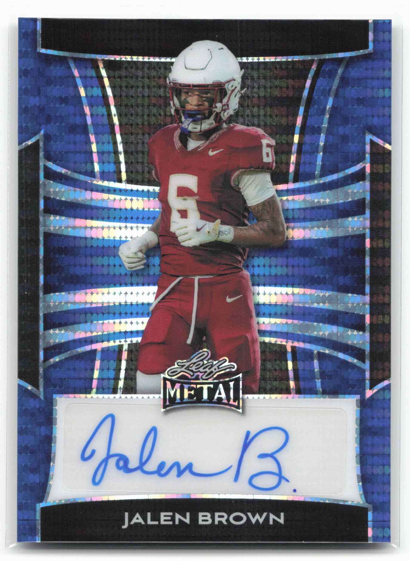 2025 Leaf Metal #BA-JB1 Jalen Brown Pulsar Blue Autographs #/4