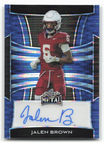 2025 Leaf Metal #BA-JB1 Jalen Brown Pulsar Blue Autographs #/4