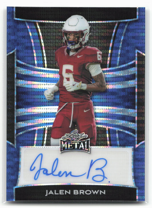 2025 Leaf Metal #BA-JB1 Jalen Brown Pulsar Blue Autographs #/4
