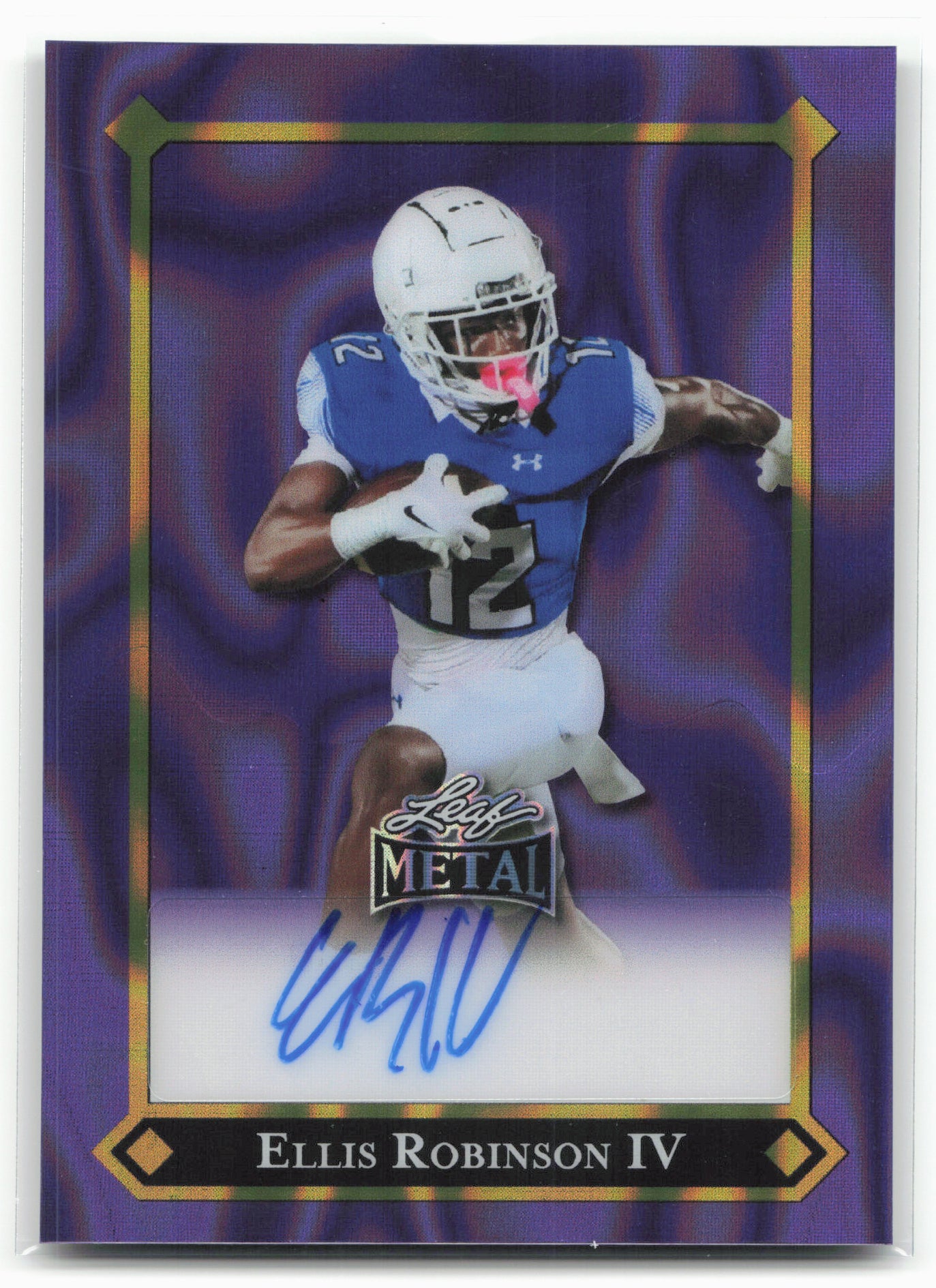 2025 Leaf Metal #92L-ER4 Ellis Robinson IV 92 Lava Purple Auto #/7
