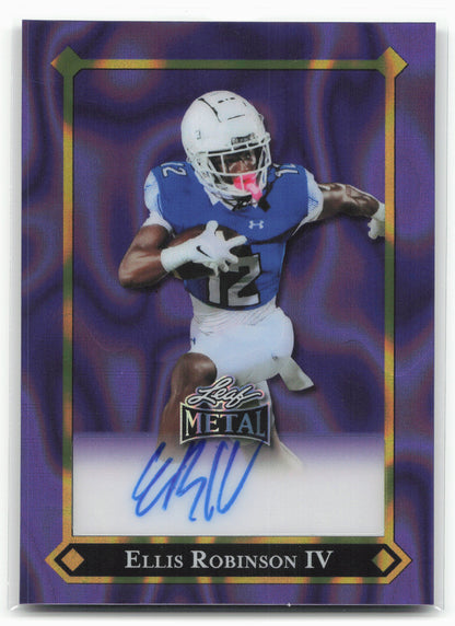 2025 Leaf Metal #92L-ER4 Ellis Robinson IV 92 Lava Purple Auto #/7