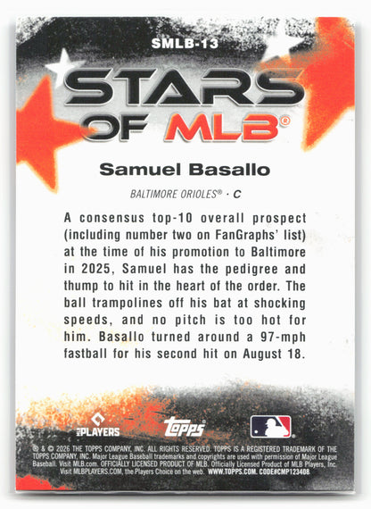 2026 Topps #SMLB-13 Samuel Basallo Stars of MLB