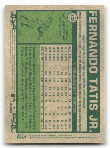 2026 Topps Heritage #322 Fernando Tatis Jr.