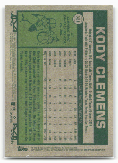 2026 Topps Heritage #321 Kody Clemens