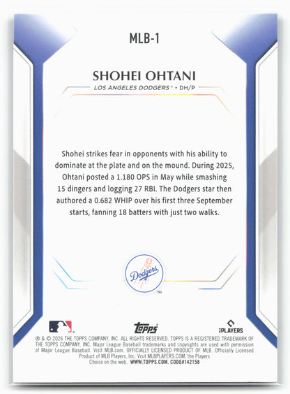 2026 Topps #MLB-1 Shohei Ohtani Topps Collector Kit