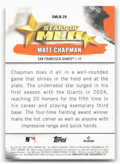 2025 Topps #SMLB-29 Matt Chapman Stars of MLB