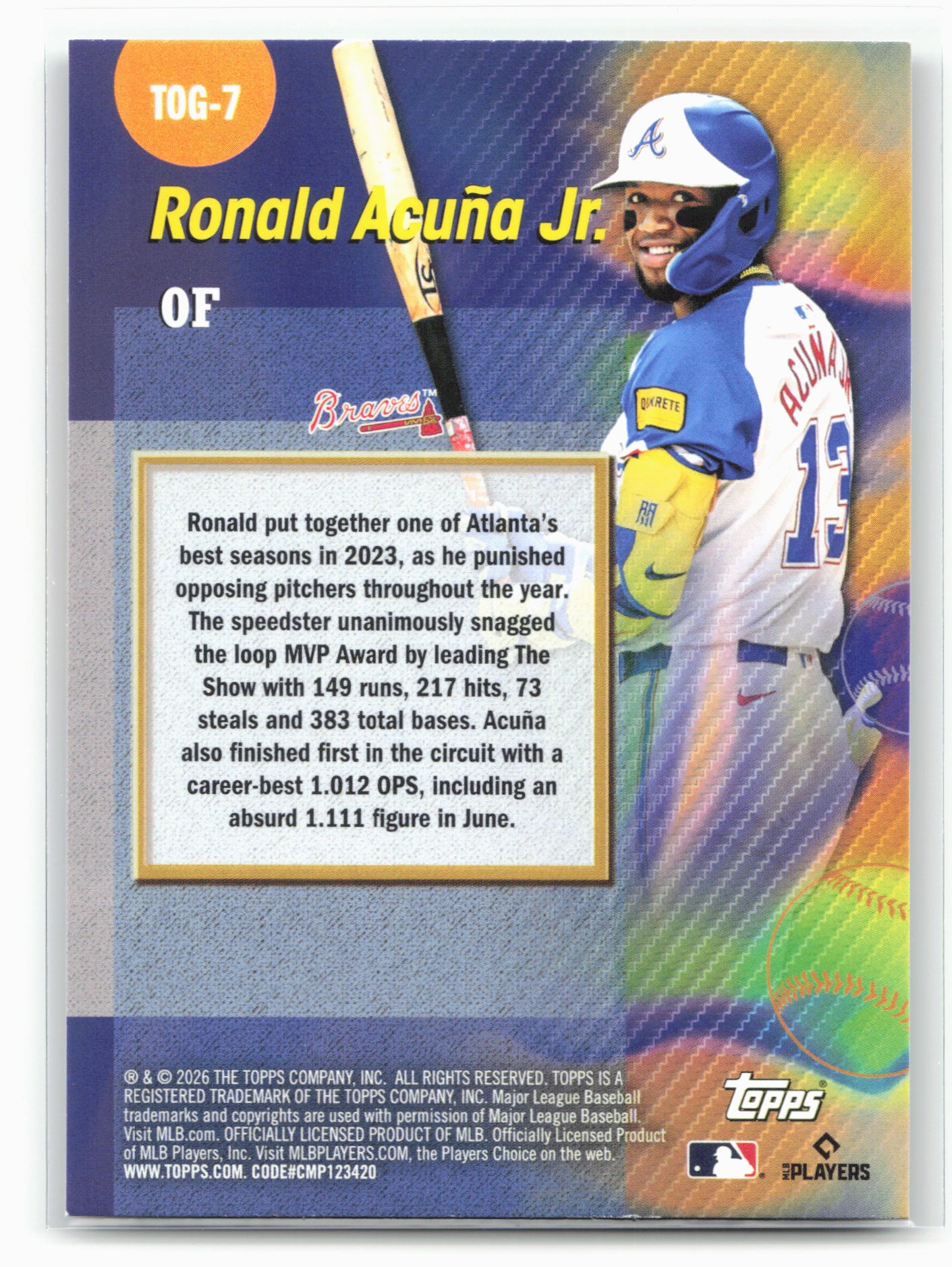 2026 Topps #TOG-7 Ronald Acuña Jr. Titans of the Game