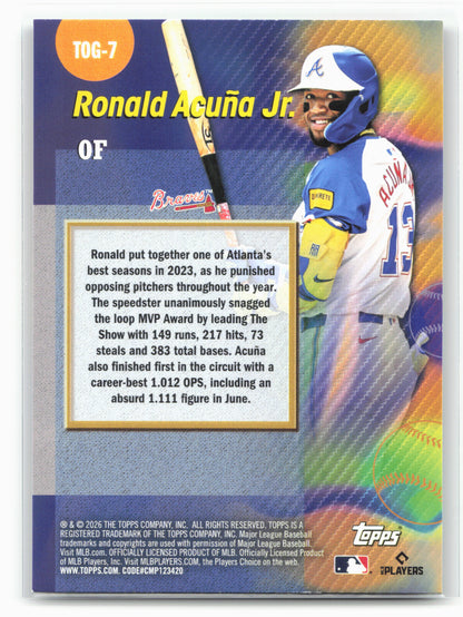 2026 Topps #TOG-7 Ronald Acuña Jr. Titans of the Game