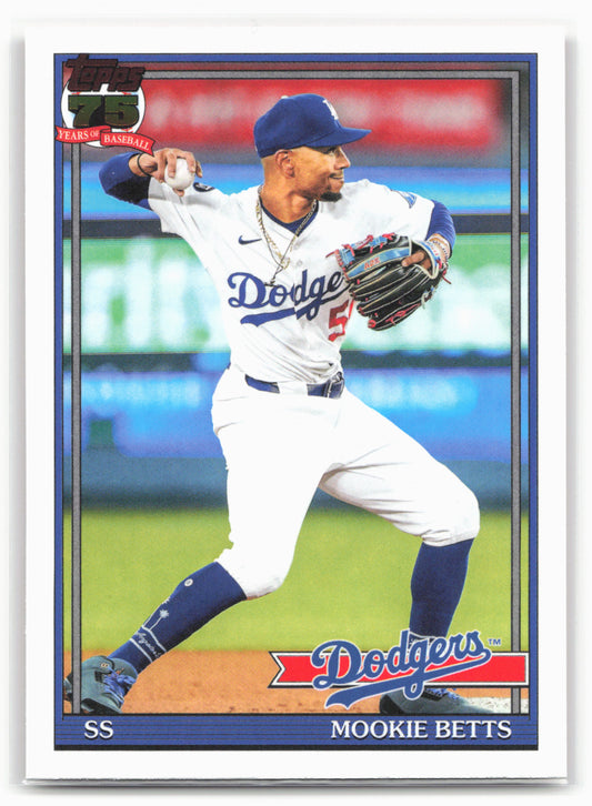 2026 Topps #T91-21 Mookie Betts 1991 Topps Baseball 35th Anniversary