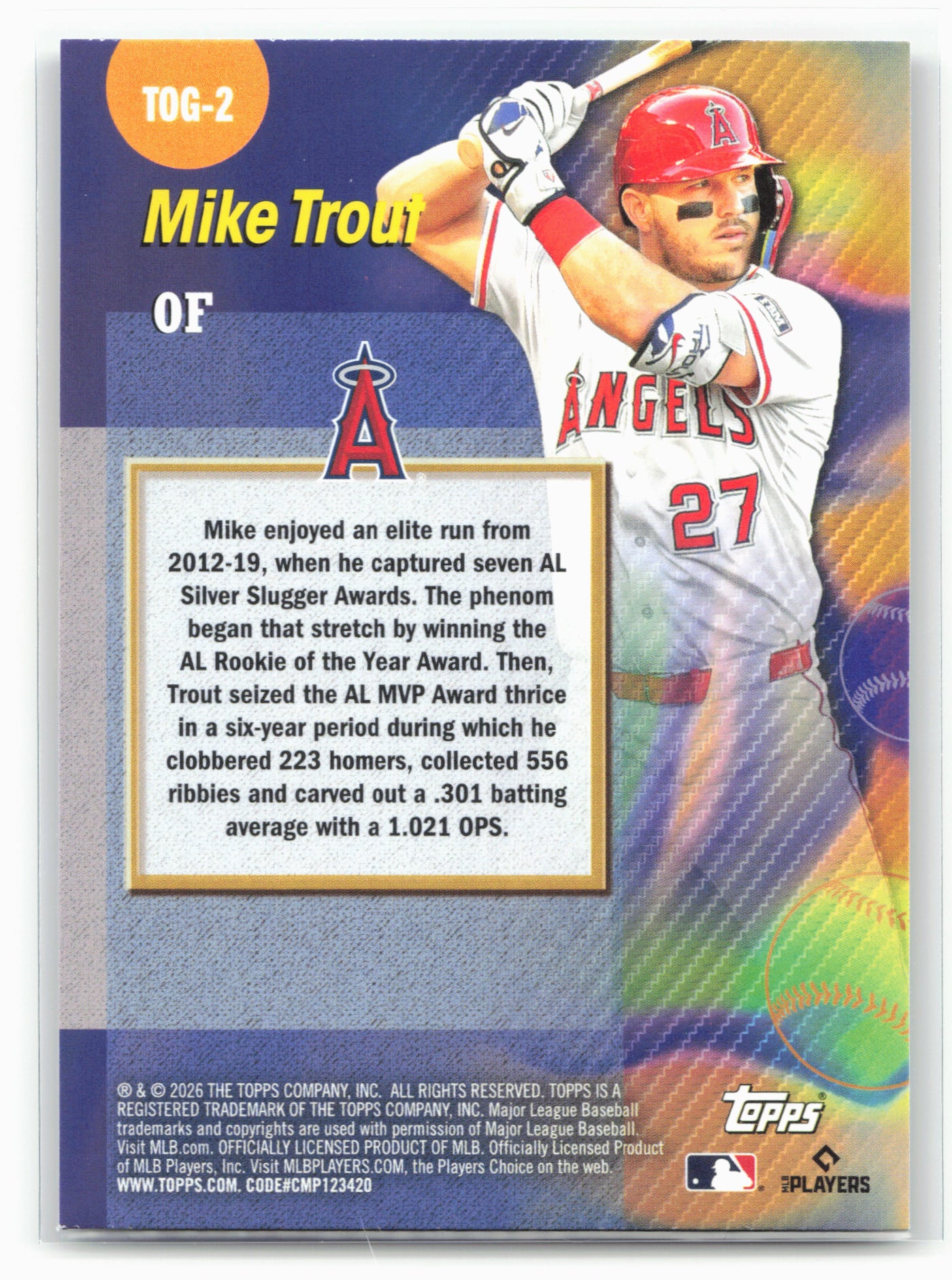 2026 Topps #TOG-2 Mike Trout Titans of the Game 28215