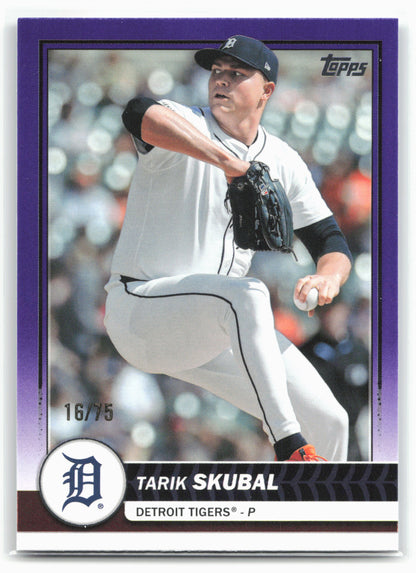 2026 Topps #59 Tarik Skubal Flagship Collection Purple #/75