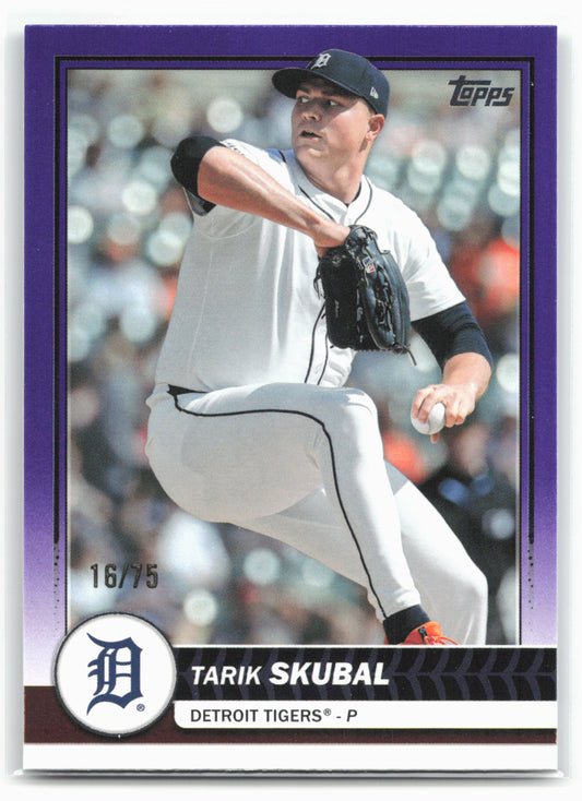 2026 Topps #59 Tarik Skubal Flagship Collection Purple #/75