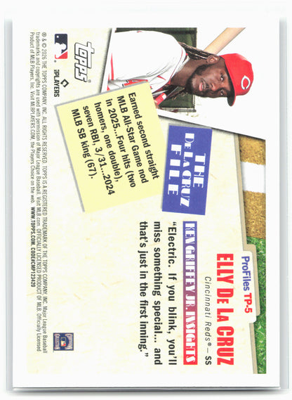 2026 Topps #TP-5 Elly De La Cruz Topps Profiles