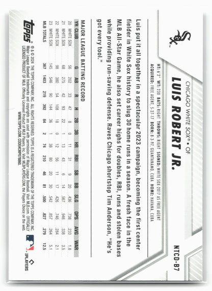 2024 Topps Trading Card Day #NTCD-B7 Luis Robert Jr.