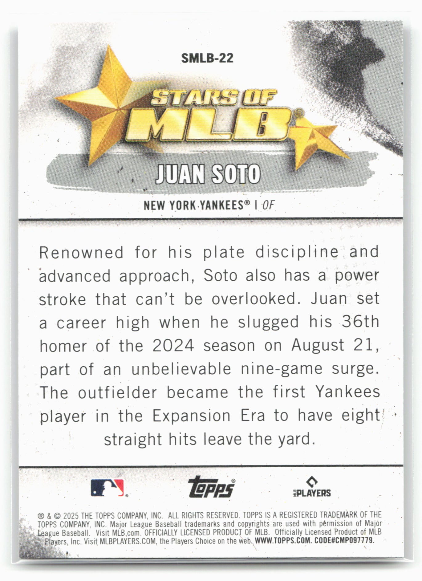 2025 Topps #SMLB-22 Juan Soto Stars of MLB