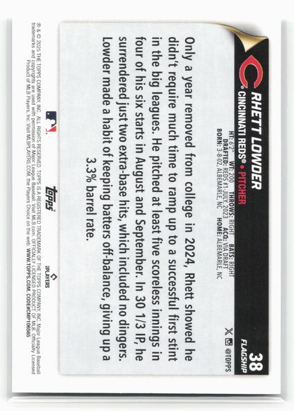 2025 Topps #38 Rhett Lowder Flagship Collection (Series One)