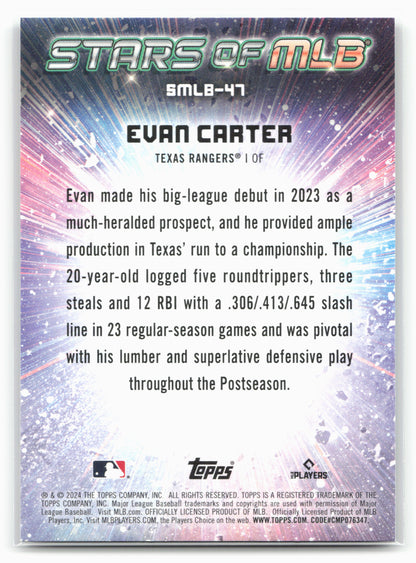 2024 Topps #SMLB-47 Evan Carter Stars of MLB