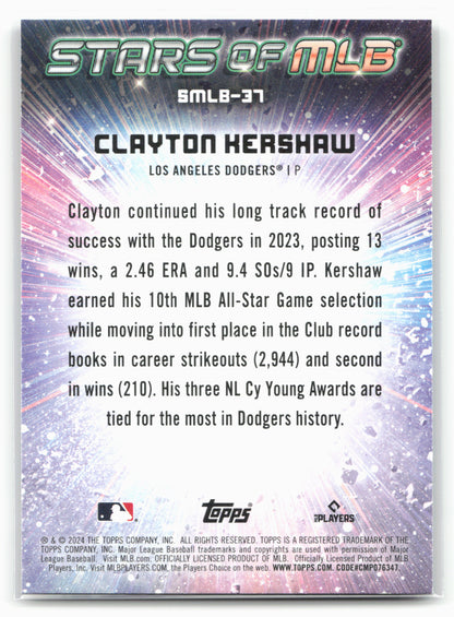 2024 Topps #SMLB-37 Clayton Kershaw Stars of MLB