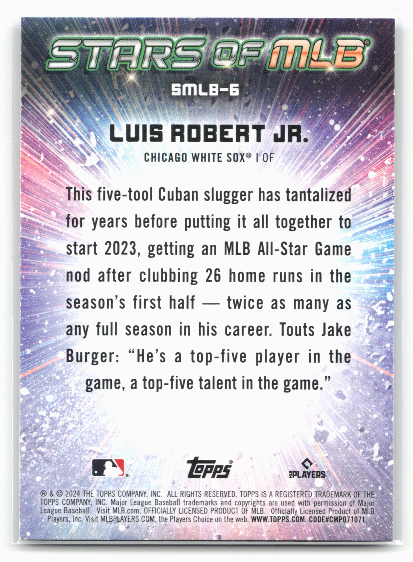 2024 Topps #SMLB-6 Luis Robert Jr. Stars of MLB