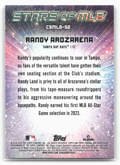 2024 Topps #CSMLB-52 Randy Arozarena Stars of MLB Chrome