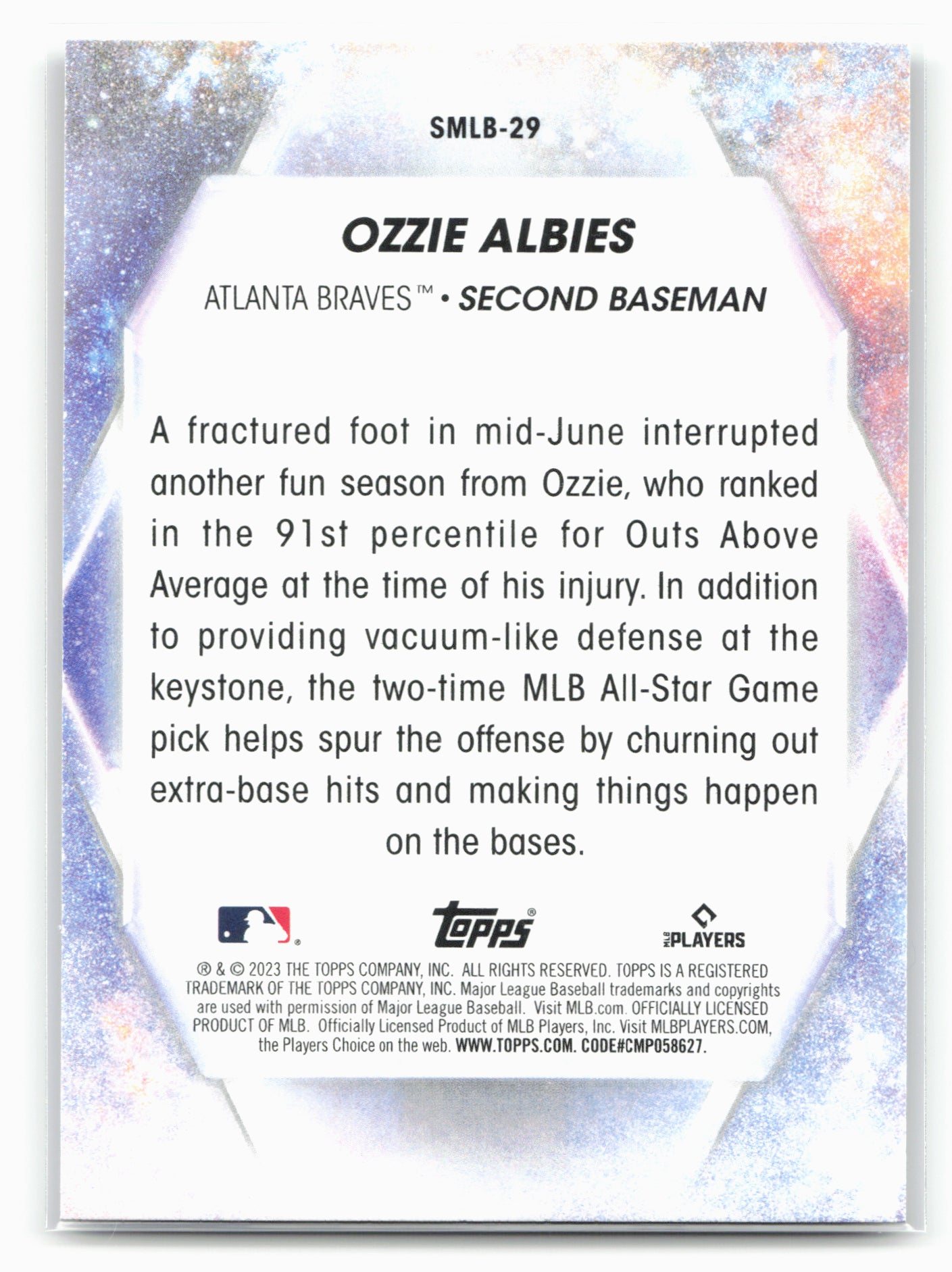2023 Topps #SMLB-29 Ozzie Albies Stars of MLB