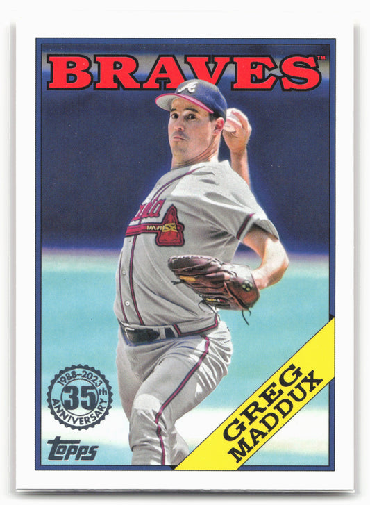 2023 Topps #T88-57 Greg Maddux 1988 Topps Baseball 35th Anniversary (Series One)