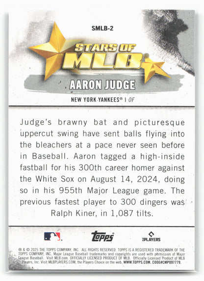 2025 Topps #SMLB-2 Aaron Judge Stars of MLB