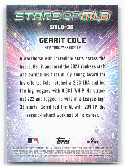2024 Topps #SMLB-36 Gerrit Cole Stars of MLB