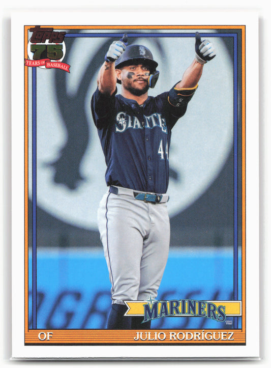 2026 Topps #T91-39 Julio Rodríguez 1991 Topps Baseball 35th Anniversary