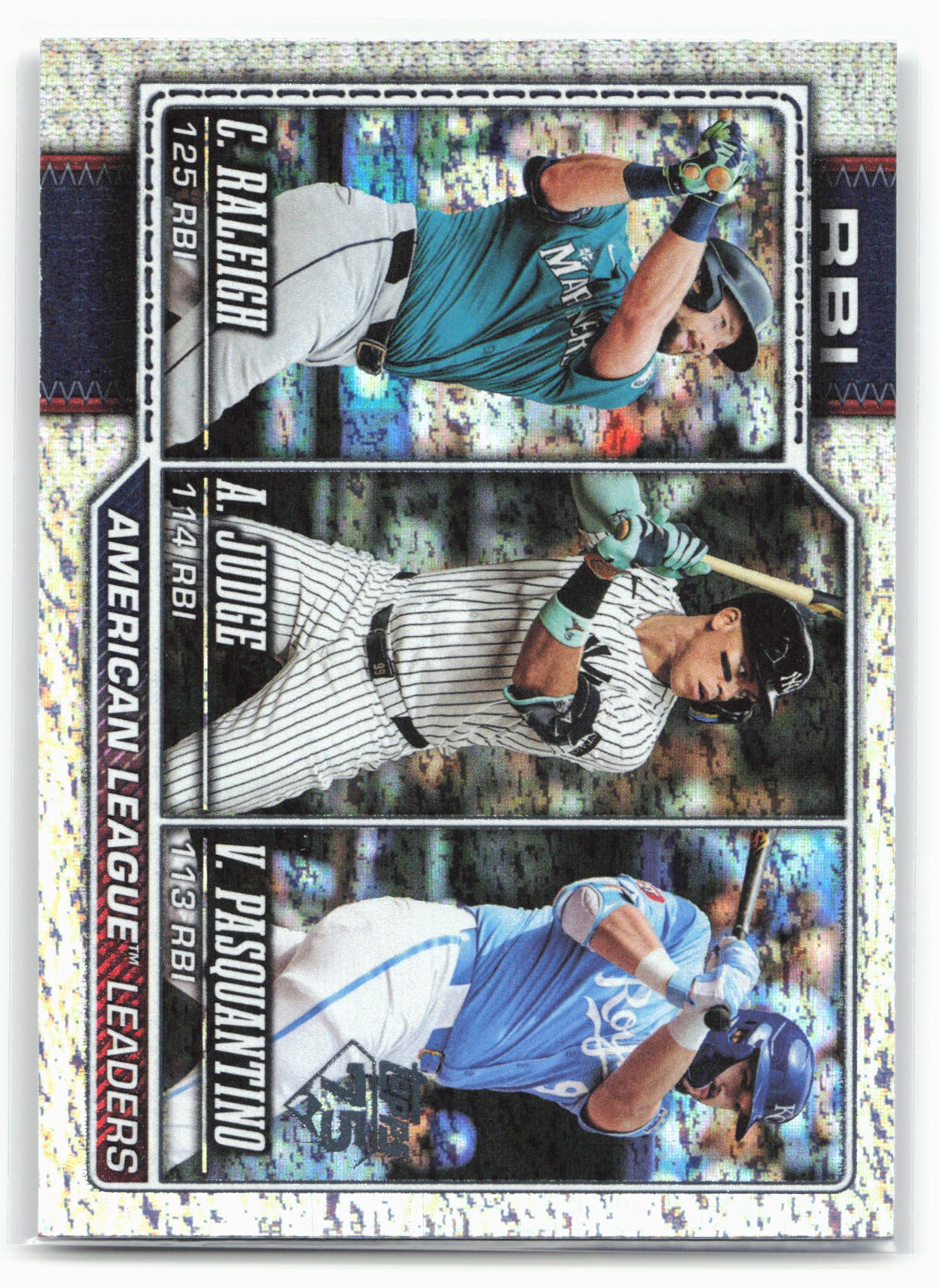 2026 Topps #211  Leaders RBI (Raleigh /Judge /Pasquantino) Holo Foil