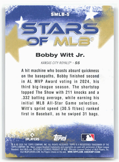 2026 Topps #SMLB-5 Bobby Witt Jr. Stars of MLB