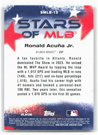 2026 Topps #SMLB-15 Ronald Acuña Jr. Stars of MLB