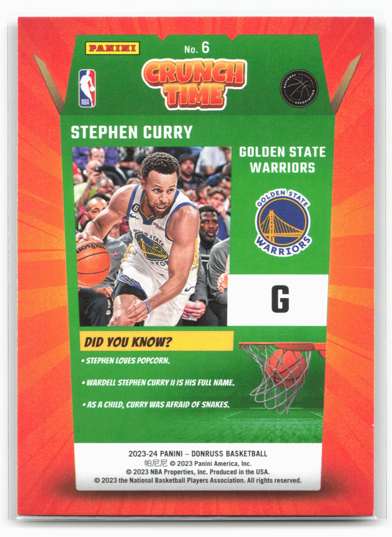 2023-24 Donruss #6 Stephen Curry Crunch Time 28311