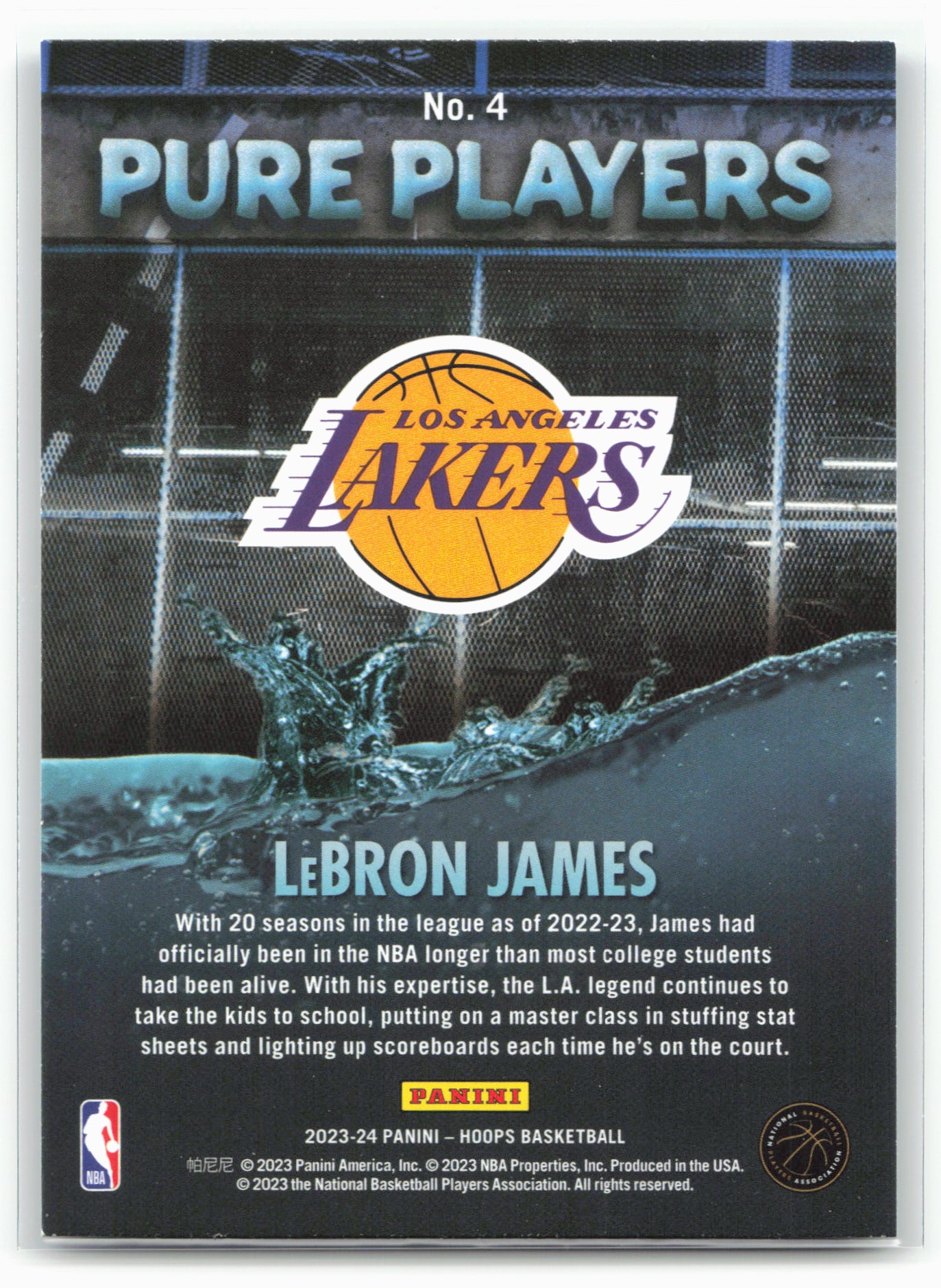 2023-24 Hoops #4 LeBron James Pure Players 28316