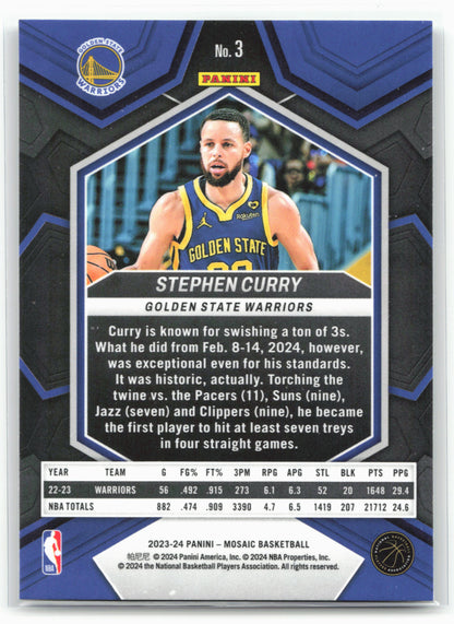 2023-24 Panini Mosaic #3 Stephen Curry 28319