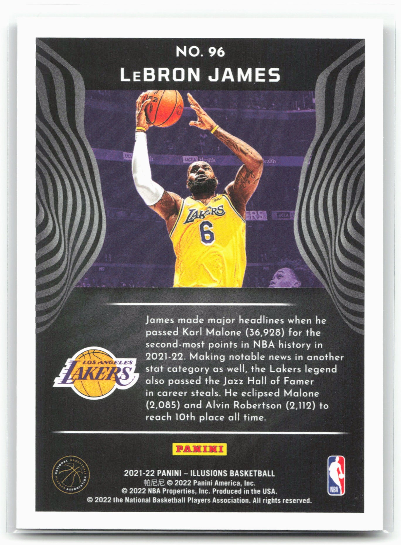 2021-22 Panini Illusions #96 LeBron James